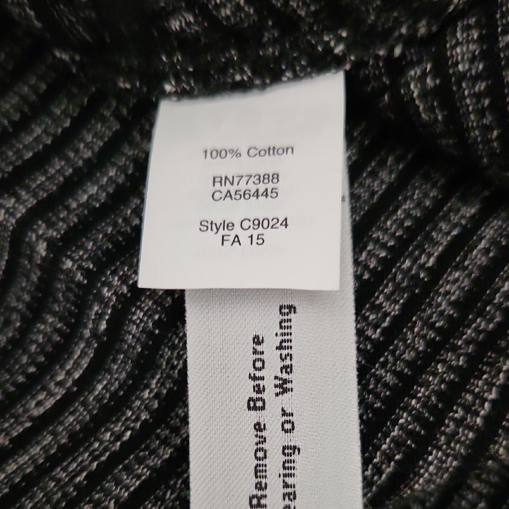 NWT Madewell Black and Gray Striped Sleeveless Crossover Tank Top Size Medium - Picture 3 of 7